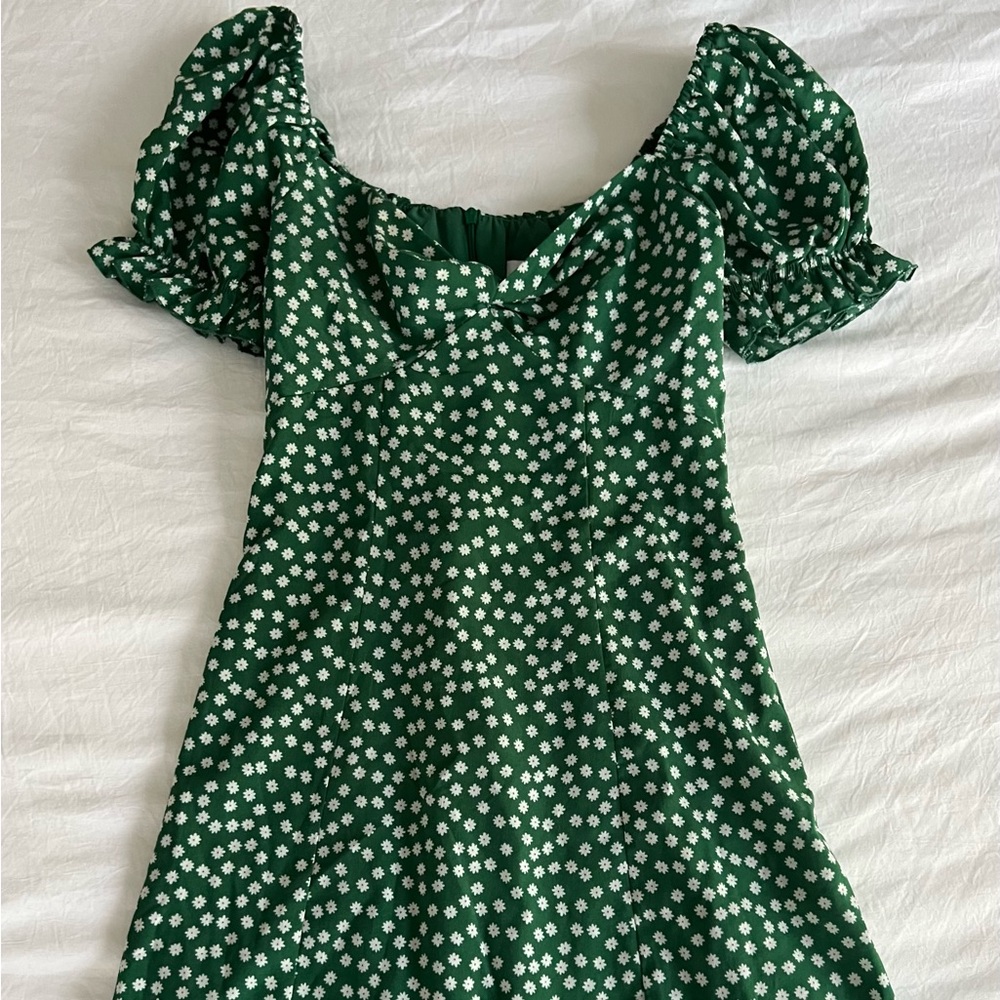Princess Polly Green Floral Dress